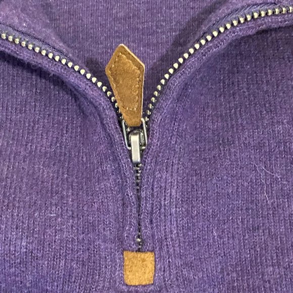 Ralph Lauren Polo Men's Sweater Chunky Quarter Zip Cotton - Picture 7 of 10